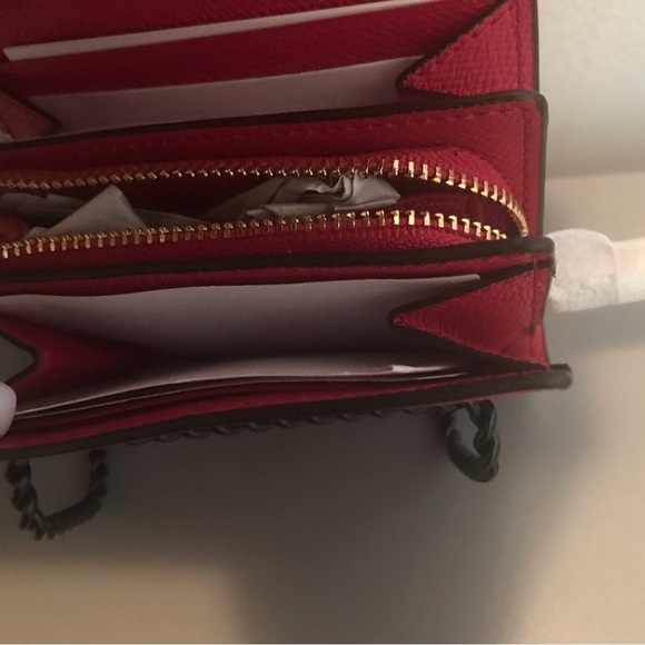 Coach Pebble Grain Pink Leather Accordion Wallet. New, Never Used. - Picture 4 of 5